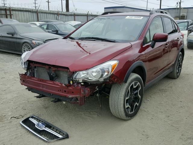 JF2GPABC7HH247456 - 2017 SUBARU CROSSTREK ბურგუნდია ფოტო 2