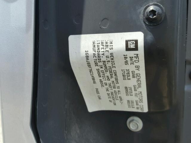 1G8AJ55F76Z149046 - 2006 SATURN ION LEVEL SILVER photo 10