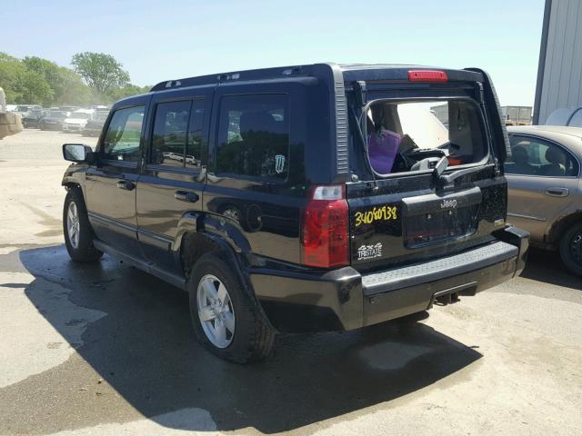 1J8HG48P37C528883 - 2007 JEEP COMMANDER შავი ფოტო 3