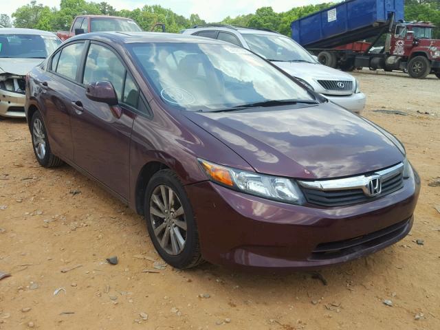 19XFB2F82CE082077 - 2012 HONDA CIVIC EX MAROON photo 1