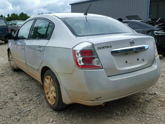 3N1AB6AP8AL639084 - 2010 NISSAN SENTRA 2.0 SILVER photo 3