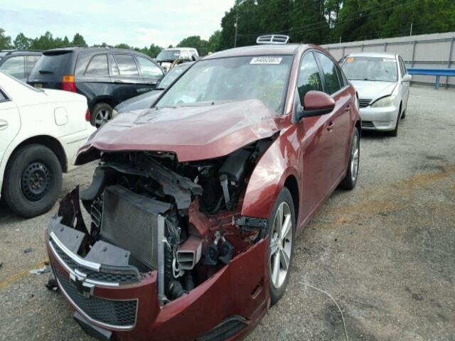 1G1PE5SB1D7170675 - 2013 CHEVROLET CRUZE LT ORANGE photo 2