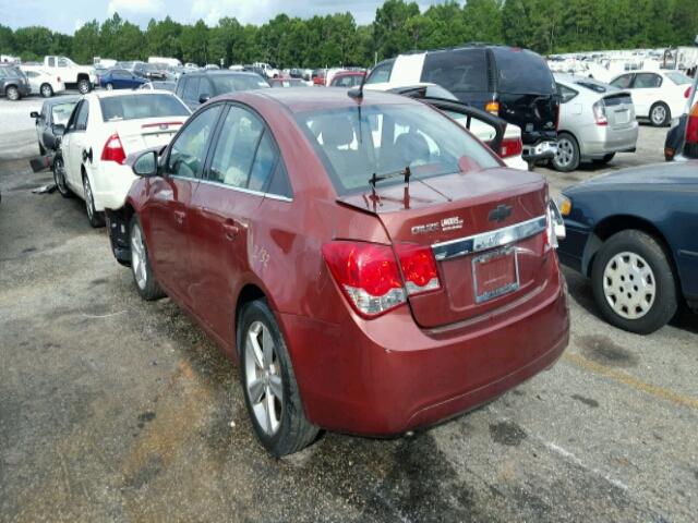 1G1PE5SB1D7170675 - 2013 CHEVROLET CRUZE LT ORANGE photo 3