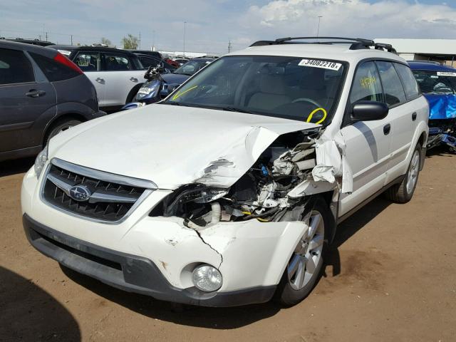 4S4BP61C497346195 - 2009 SUBARU OUTBACK 2. WHITE photo 2