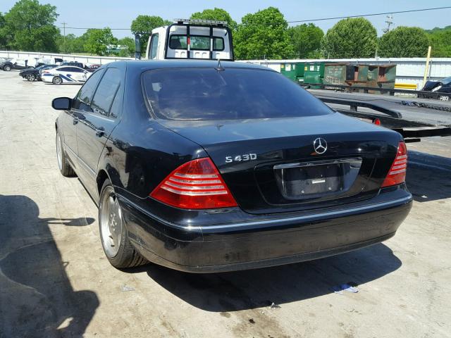 WDBNG70J43A321085 - 2003 MERCEDES-BENZ S 430 BLACK photo 3