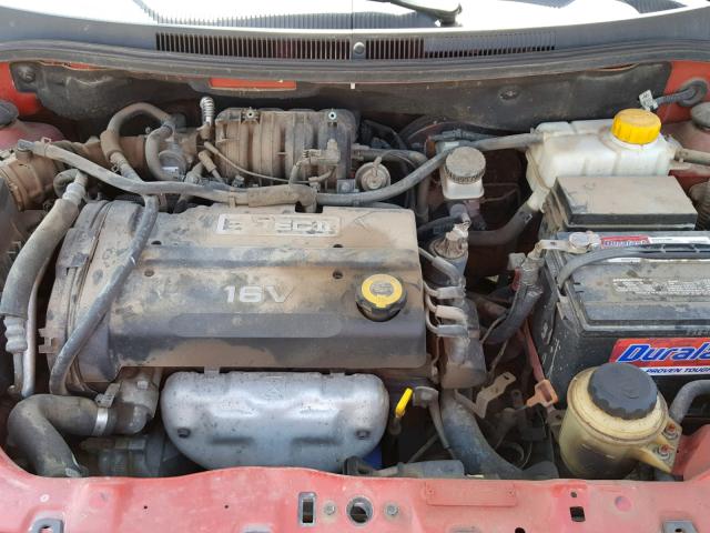 KL1TD56668B019590 - 2008 CHEVROLET AVEO BASE Rouge photo 7