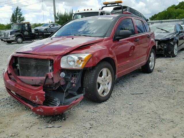 1B3HB48B17D381372 - 2007 DODGE CALIBER SX RED photo 2