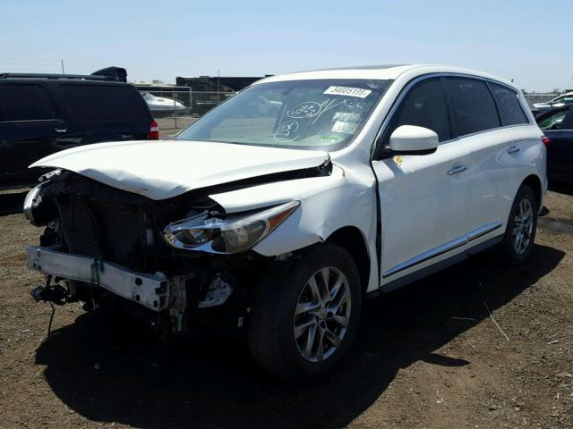 5N1AL0MN8DC307899 - 2013 INFINITI JX35 BASE WHITE photo 2