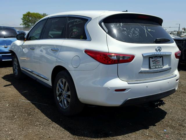 5N1AL0MN8DC307899 - 2013 INFINITI JX35 BASE WHITE photo 3