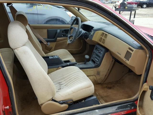 1G2NG14U8MC625937 - 1991 PONTIAC GRAND AM RED photo 5