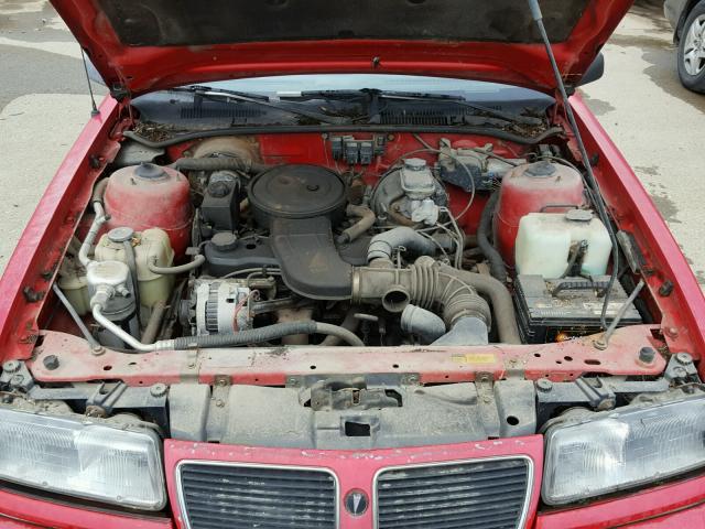 1G2NG14U8MC625937 - 1991 PONTIAC GRAND AM RED photo 7