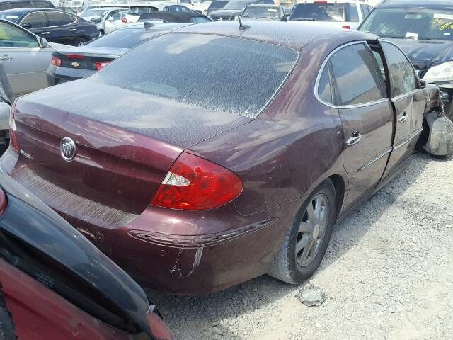 2G4WD582271138134 - 2007 BUICK LACROSSE C BURGUNDY photo 4