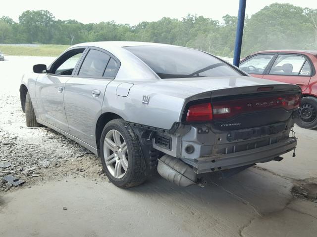 2B3CL3CG1BH520030 - 2011 DODGE CHARGER SILVER photo 3