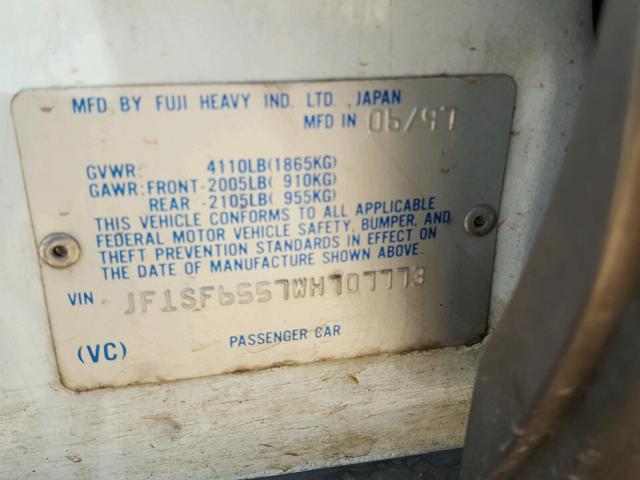 JF1SF6557WH707773 - 1998 SUBARU FORESTER S Ağ foto 10