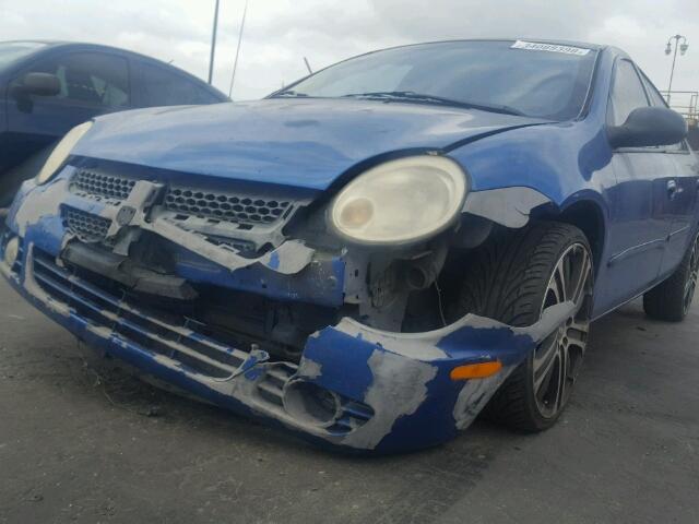 1B3ES56C35D268055 - 2005 DODGE NEON SXT BLUE photo 9