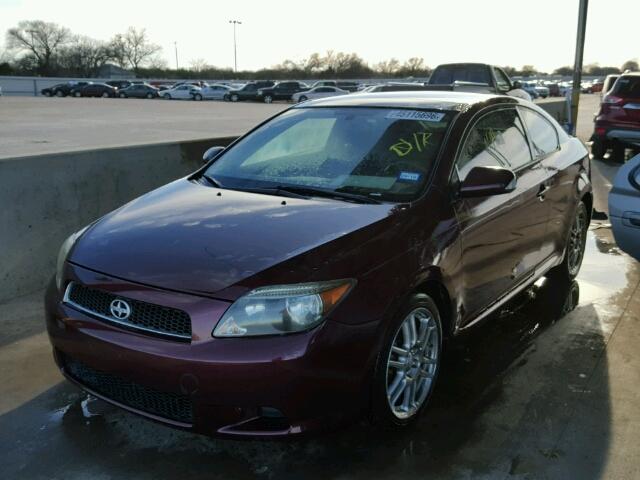 JTKDE177770196887 - 2007 TOYOTA SCION TC MAROON photo 2