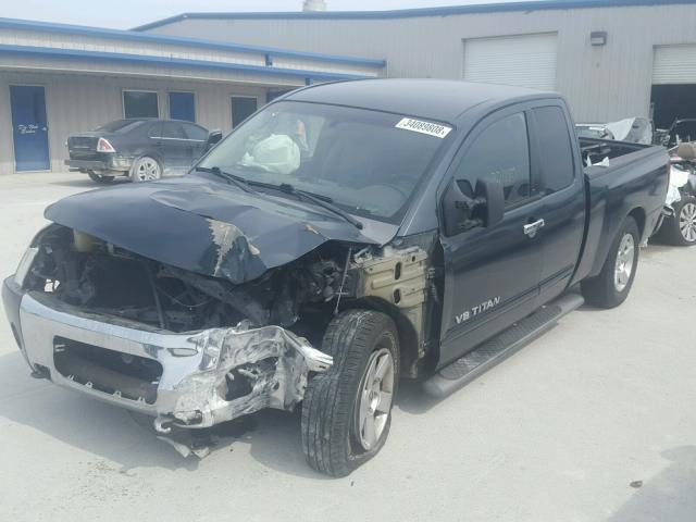 1N6BA06A27N202368 - 2007 NISSAN TITAN XE BLUE photo 2