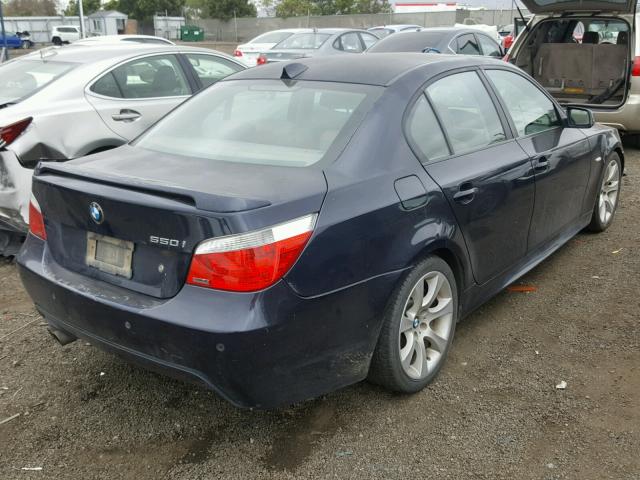 WBANB53517CN93622 - 2007 BMW 550 I BLUE photo 4