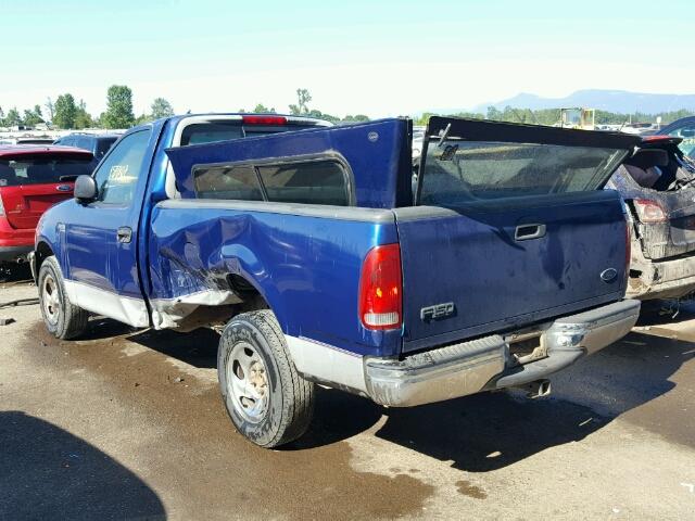 2FTZF1727WCA40239 - 1998 FORD F150 BLUE photo 3