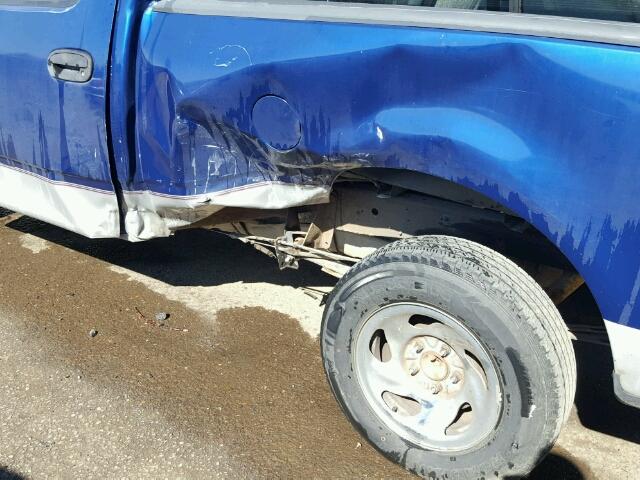 2FTZF1727WCA40239 - 1998 FORD F150 BLUE photo 9