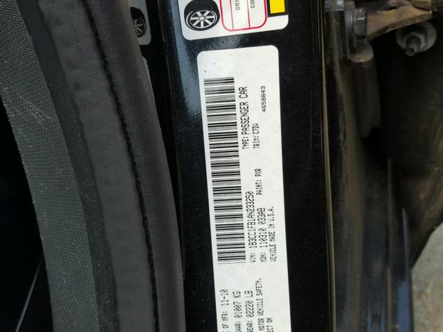 1B3CC1FB1AN233250 - 2010 DODGE AVENGER EX BLACK photo 10