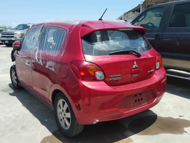 ML32A4HJXFH032042 - 2015 MITSUBISHI MIRAGE ES RED photo 3