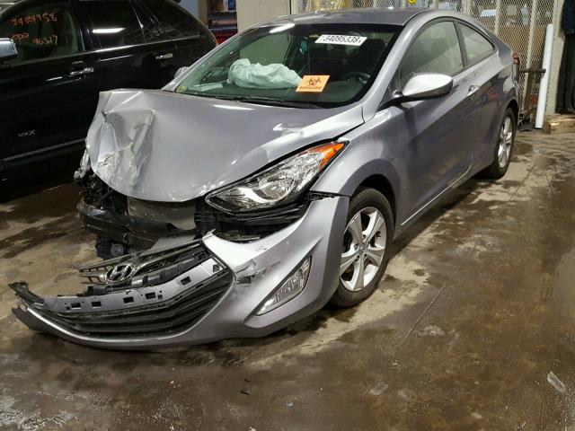 KMHDH6AE6DU012901 - 2013 HYUNDAI ELANTRA CO SILVER photo 2