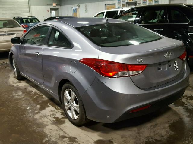 KMHDH6AE6DU012901 - 2013 HYUNDAI ELANTRA CO SILVER photo 3