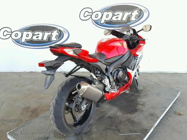 JS1GN7FA3D2101014 - 2013 SUZUKI GSX-R600 RED photo 4