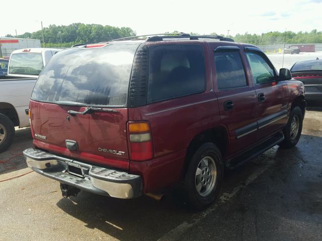 1GNEC13V72J319250 - 2002 CHEVROLET TAHOE C150 RED photo 4