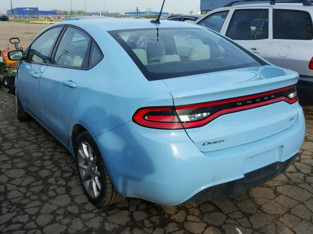 1C3CDFBA4DD171928 - 2013 DODGE DART SXT BLUE photo 3