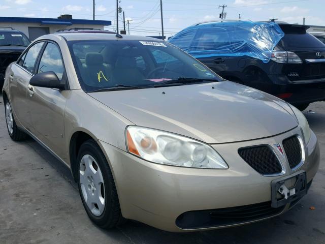 1G2ZF57B484169411 - 2008 PONTIAC G6 VALUE L GOLD photo 1