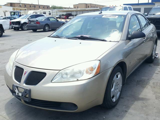 1G2ZF57B484169411 - 2008 PONTIAC G6 VALUE L GOLD photo 2