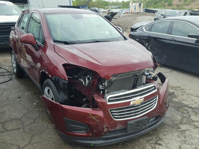 3GNCJKSB2GL152726 - 2016 CHEVROLET TRAX LS BURGUNDY photo 1