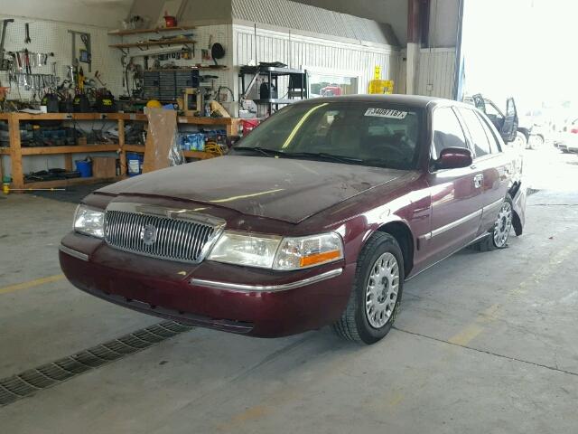 2MEFM74W54X622850 - 2004 MERCURY GRAND MARQ BURGUNDY photo 2