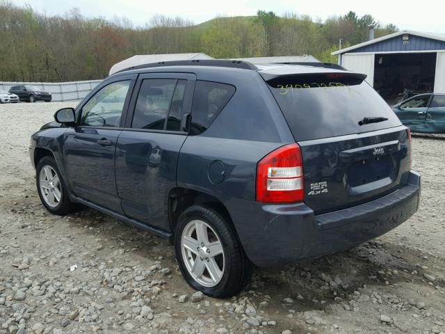 1J8FF47W67D596558 - 2007 JEEP COMPASS BLUE photo 3