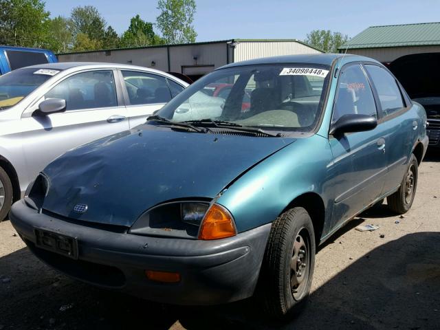 2C1MR529XT6782557 - 1996 GEO METRO BASE GREEN photo 2