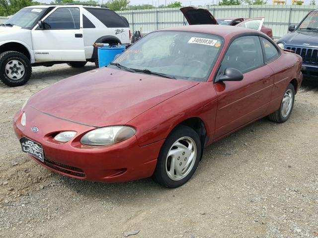 3FAFP11301R157927 - 2001 FORD ESCORT ZX2 RED photo 2