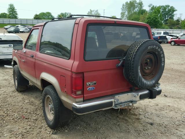 1FMCU14T6KUB15172 - 1989 FORD BRONCO II RED photo 3