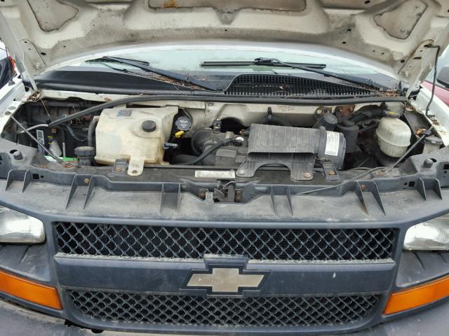 1GCGG25V141245593 - 2004 CHEVROLET EXPRESS G2 WHITE photo 7