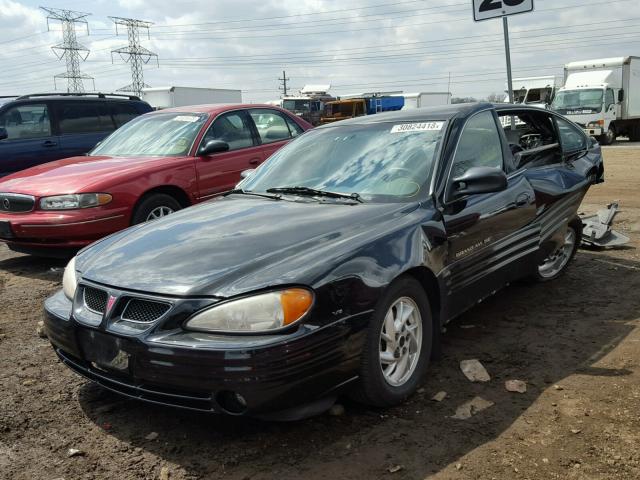 1G2NF52E51M578653 - 2001 PONTIAC GRAND AM S BLACK photo 2