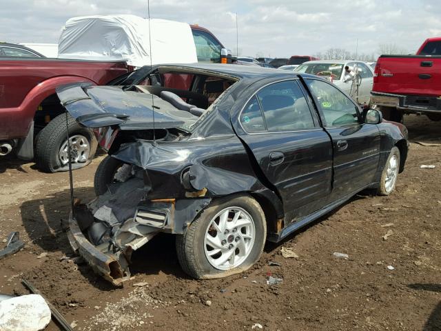 1G2NF52E51M578653 - 2001 PONTIAC GRAND AM S BLACK photo 4