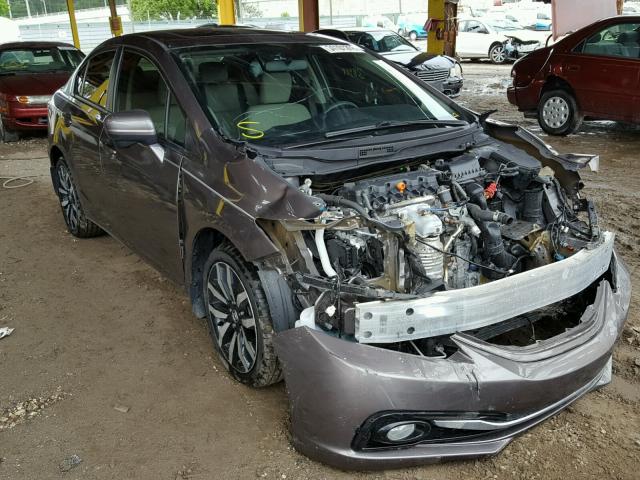2HGFB2F97FH503472 - 2015 HONDA CIVIC EXL 棕色 照片 1