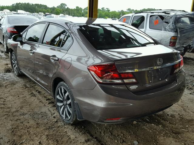 2HGFB2F97FH503472 - 2015 HONDA CIVIC EXL 棕色 照片 3