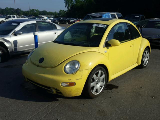 3VWDD21C41M422004 - 2001 VOLKSWAGEN NEW BEETLE ყვითელი ფოტო 2