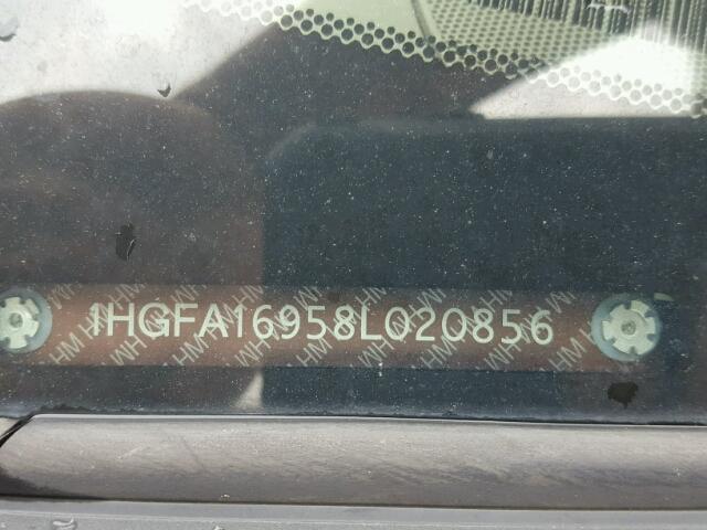 1HGFA16958L020856 - 2008 HONDA CIVIC EXL თეთრი ფოტო 10