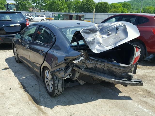 19XFB2F97CE034597 - 2012 HONDA CIVIC EXL გრაფიტი ფოტო 3