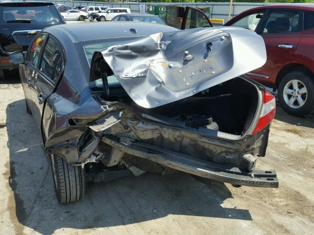 19XFB2F97CE034597 - 2012 HONDA CIVIC EXL გრაფიტი ფოტო 9