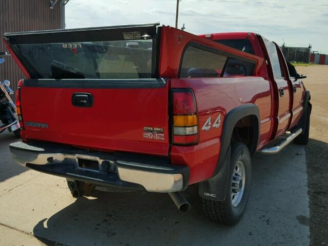 1GTHK23U24F169818 - 2004 GMC SIERRA K25 RED photo 4