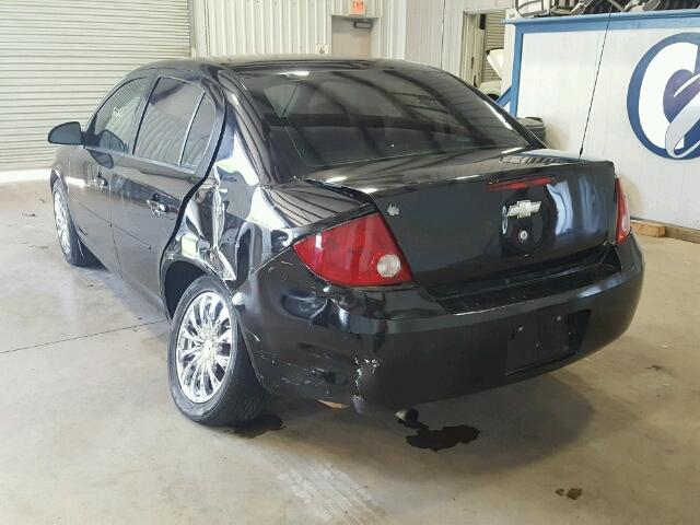 1G1AL55F977329179 - 2007 CHEVROLET COBALT LT BLACK photo 3